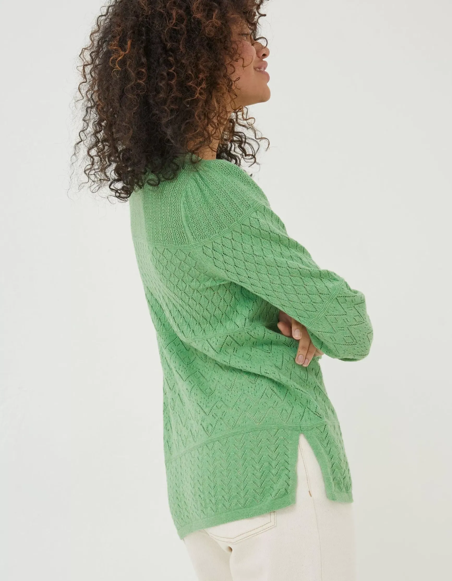 FatFace Sadie Pointelle Jumper|Women Knitwear