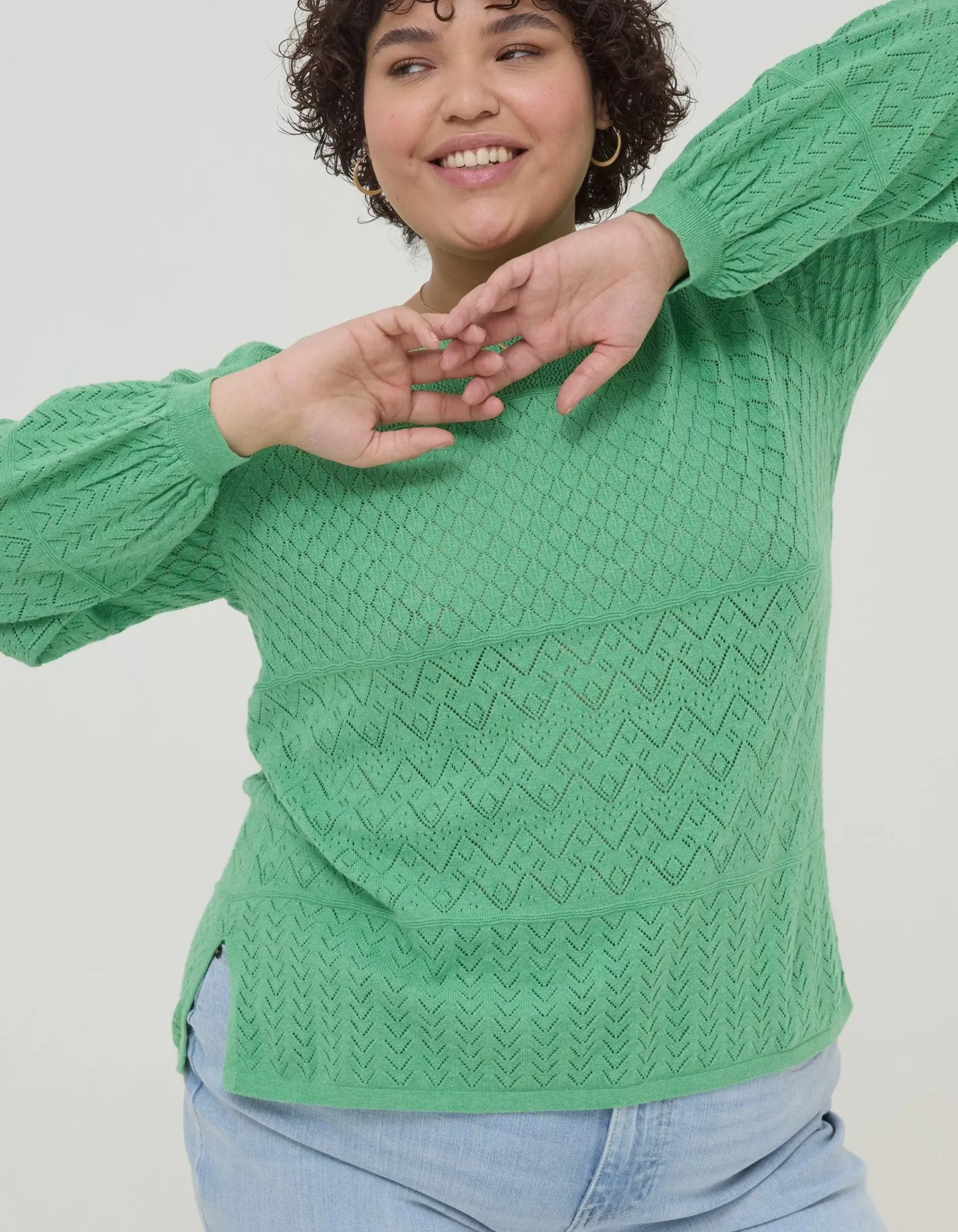 FatFace Sadie Pointelle Jumper|Women Knitwear
