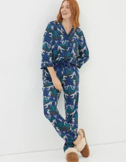 FatFace Sadie Snow Leopard Pyjama Bottoms|Women View All