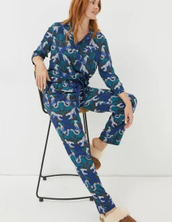 FatFace Sadie Snow Leopard Pyjama Bottoms|Women View All