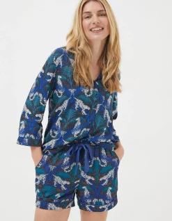 FatFace Sadie Snow Leopard Pyjama Shorts|Women Nightwear & Loungewear