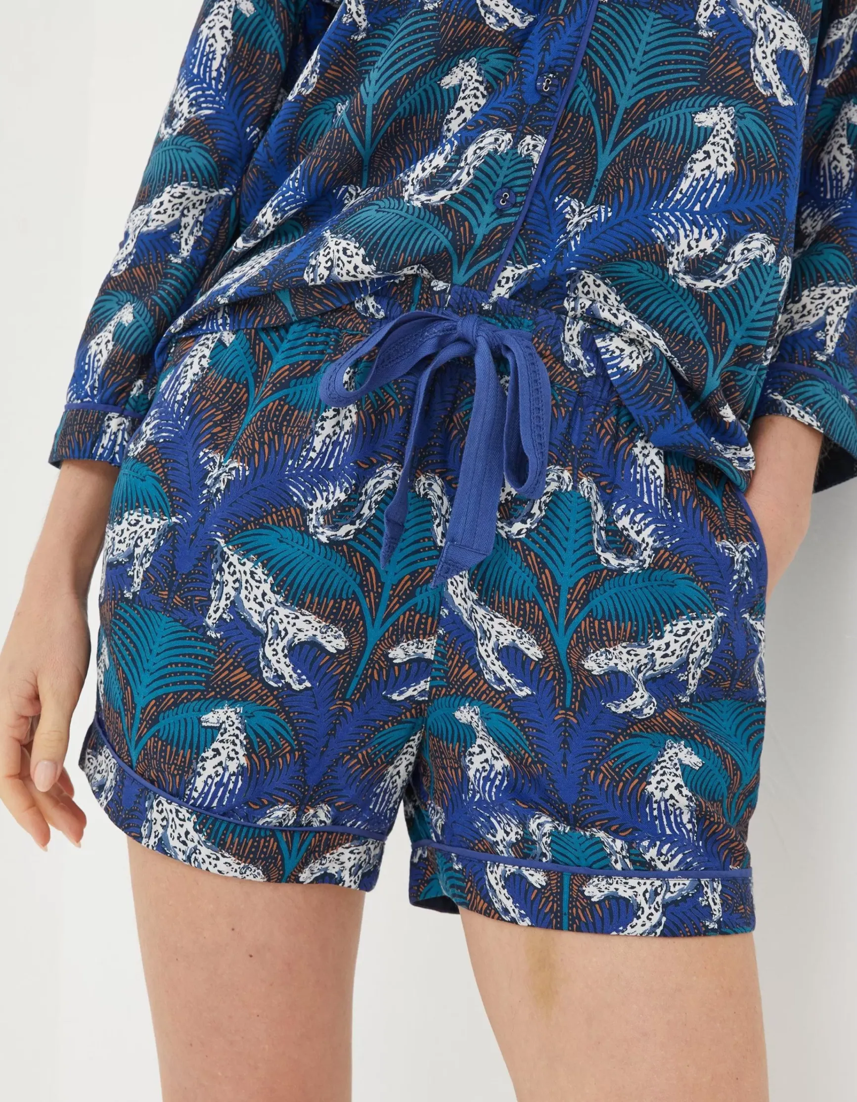 FatFace Sadie Snow Leopard Pyjama Shorts|Women Nightwear & Loungewear