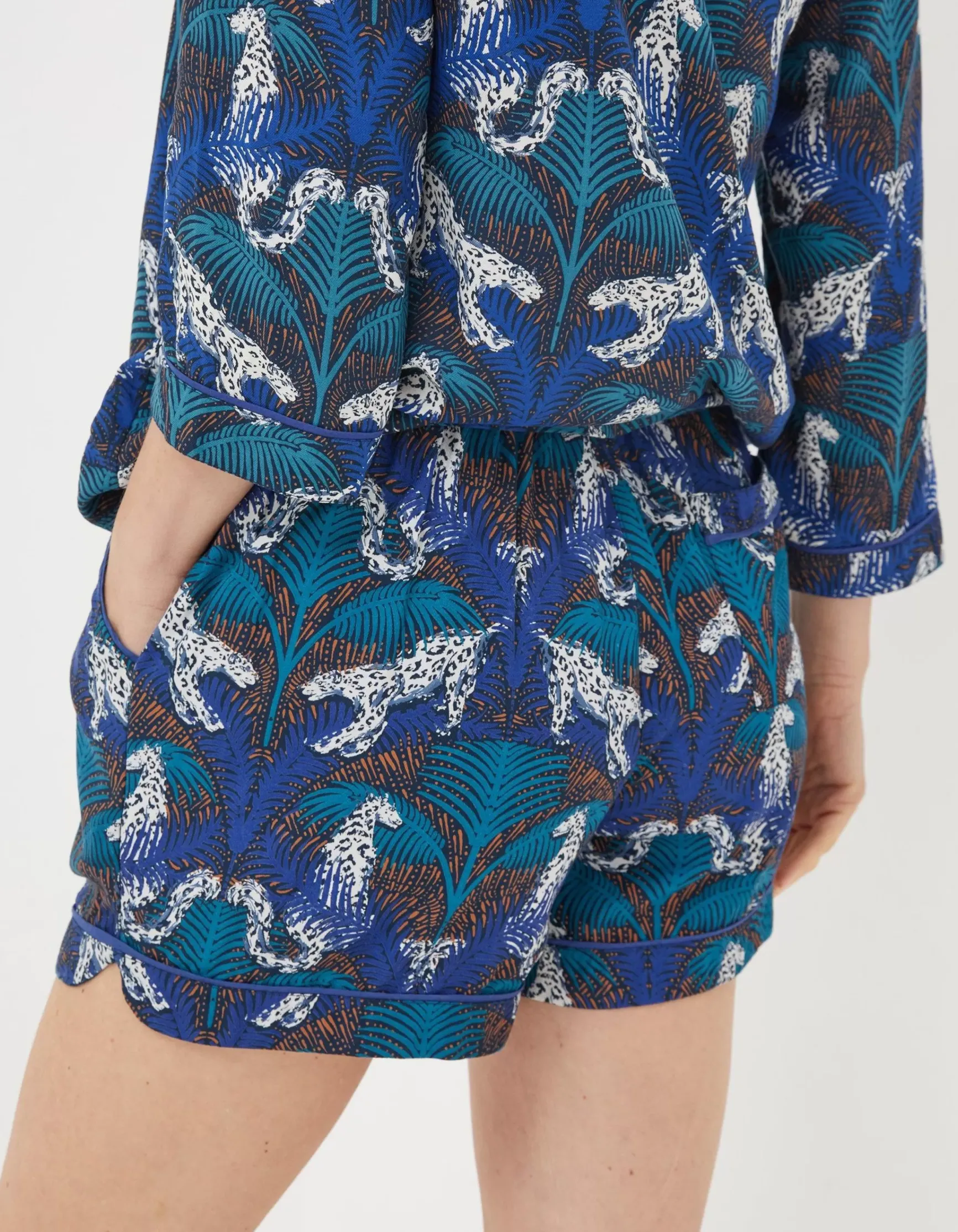 FatFace Sadie Snow Leopard Pyjama Shorts|Women Nightwear & Loungewear