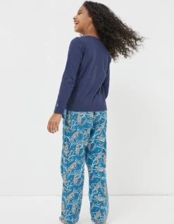 FatFace Sadie Snow Leopard Pyjama Set|Girls View All