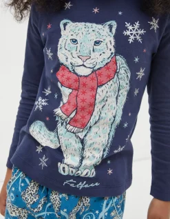 FatFace Sadie Snow Leopard Pyjama Set|Girls View All