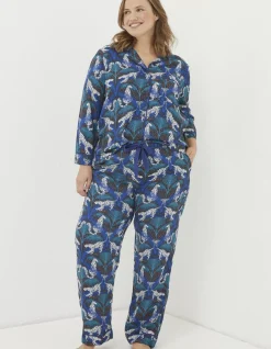 FatFace Sadie Snow Leopard Pyjama Top|Women View All