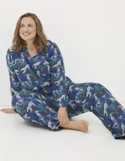 FatFace Sadie Snow Leopard Pyjama Top|Women View All
