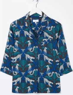 FatFace Sadie Snow Leopard Pyjama Top|Women View All
