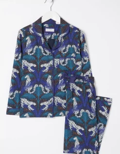 FatFace Sadie Snow Leopard Woven Pyjama Set|Girls View All