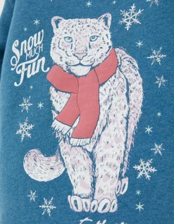 FatFace Sadie Snow Leopard Zip Hoodie|Girls Sweatshirts & Hoodies
