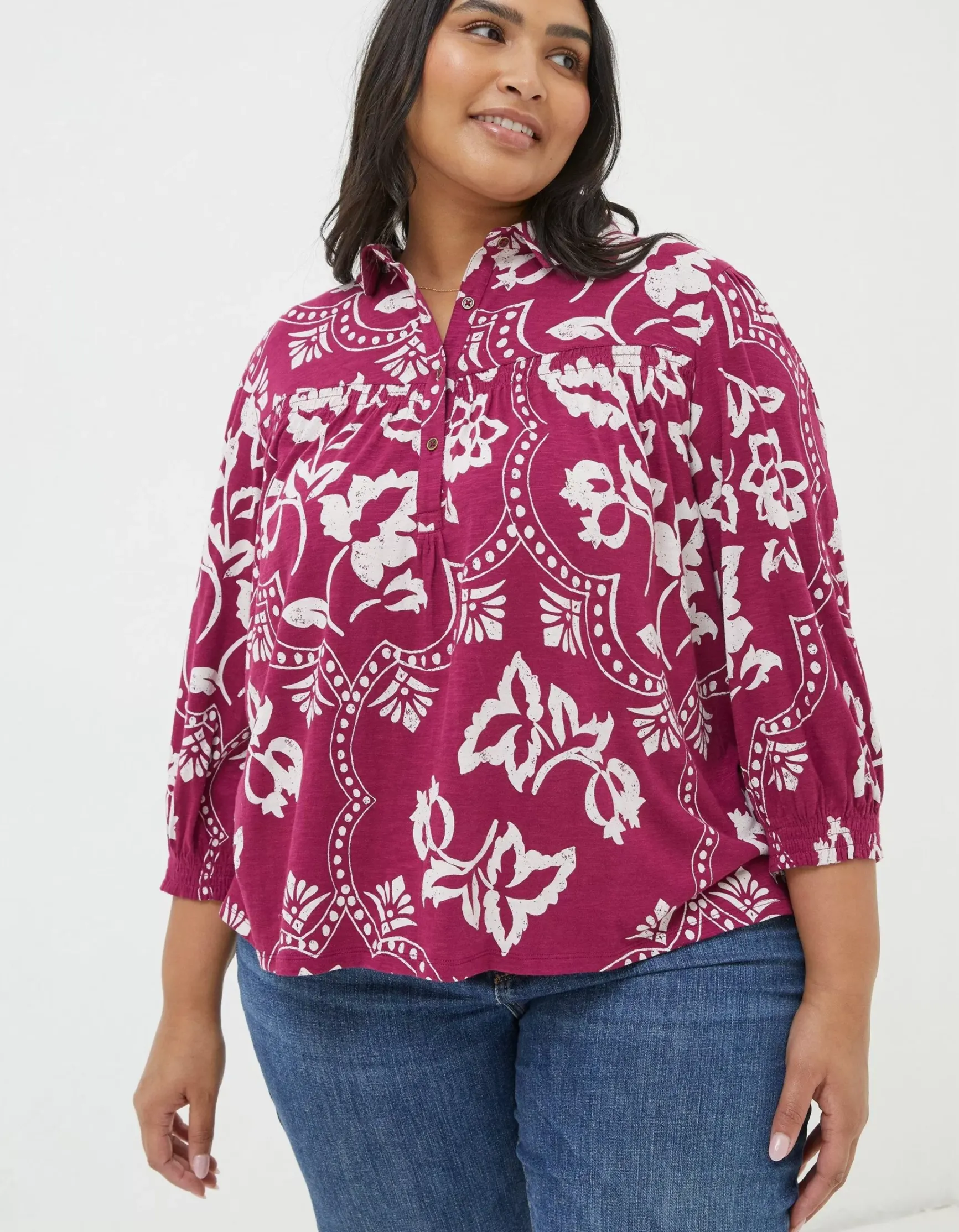 FatFace Sadie Wallpaper Shirt|Women View All
