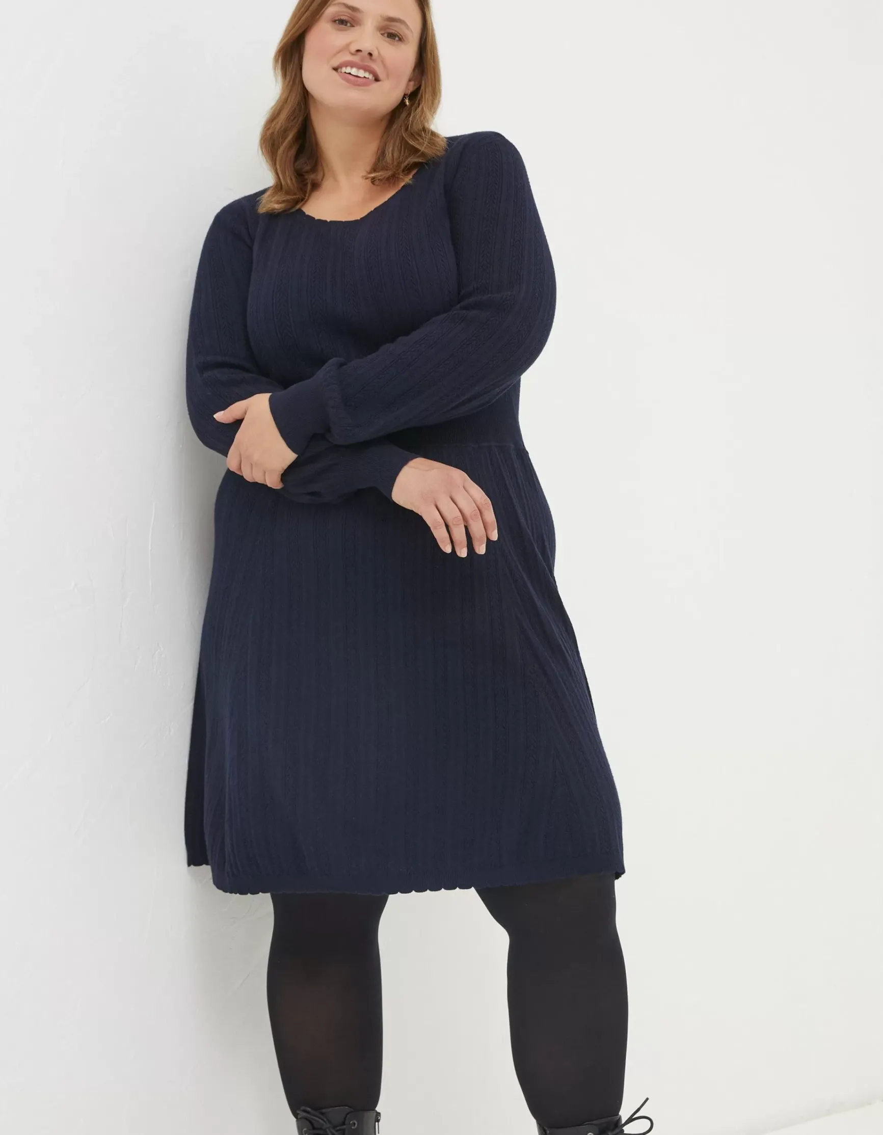 FatFace Saffron Knitted Skater Dress|Women View All