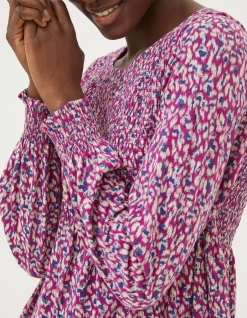 FatFace Sara Animal Texture Top|Women Tops & T-Shirts