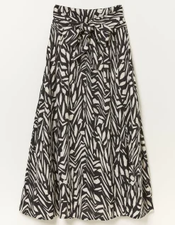 FatFace Sasha Paintstroke Midi Skirt|Women Skirts