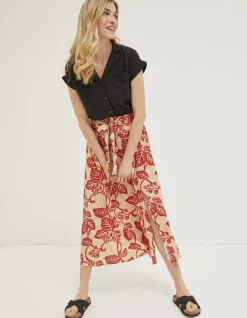 FatFace Sasha Vine Floral Midi Skirt|Women Skirts