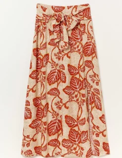 FatFace Sasha Vine Floral Midi Skirt|Women Skirts