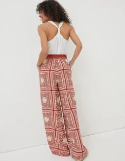 FatFace Scarf Print Palazzo Trousers|Women Trousers & Leggings