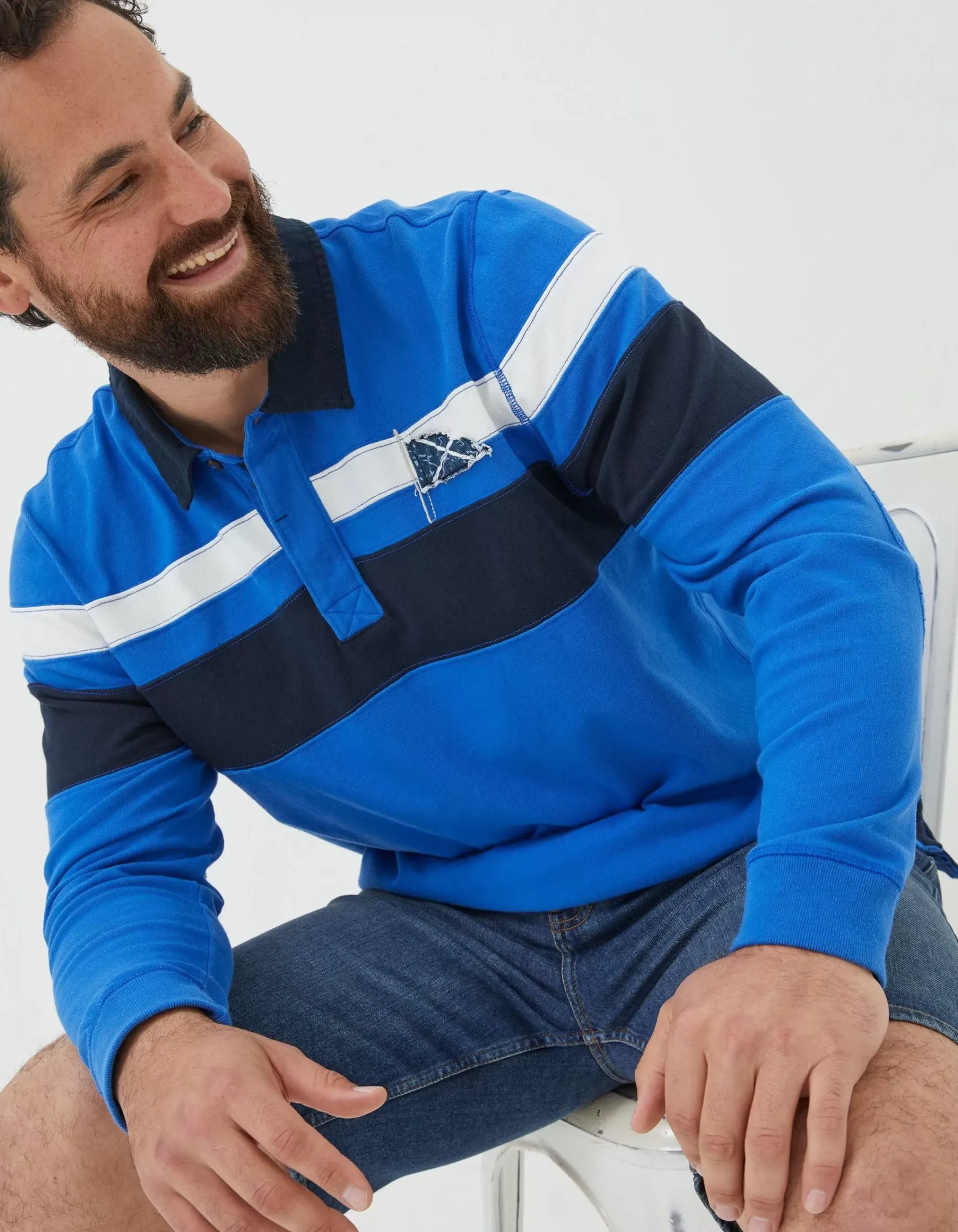FatFace Scotland Nation Rugby Shirt|Men T-Shirts