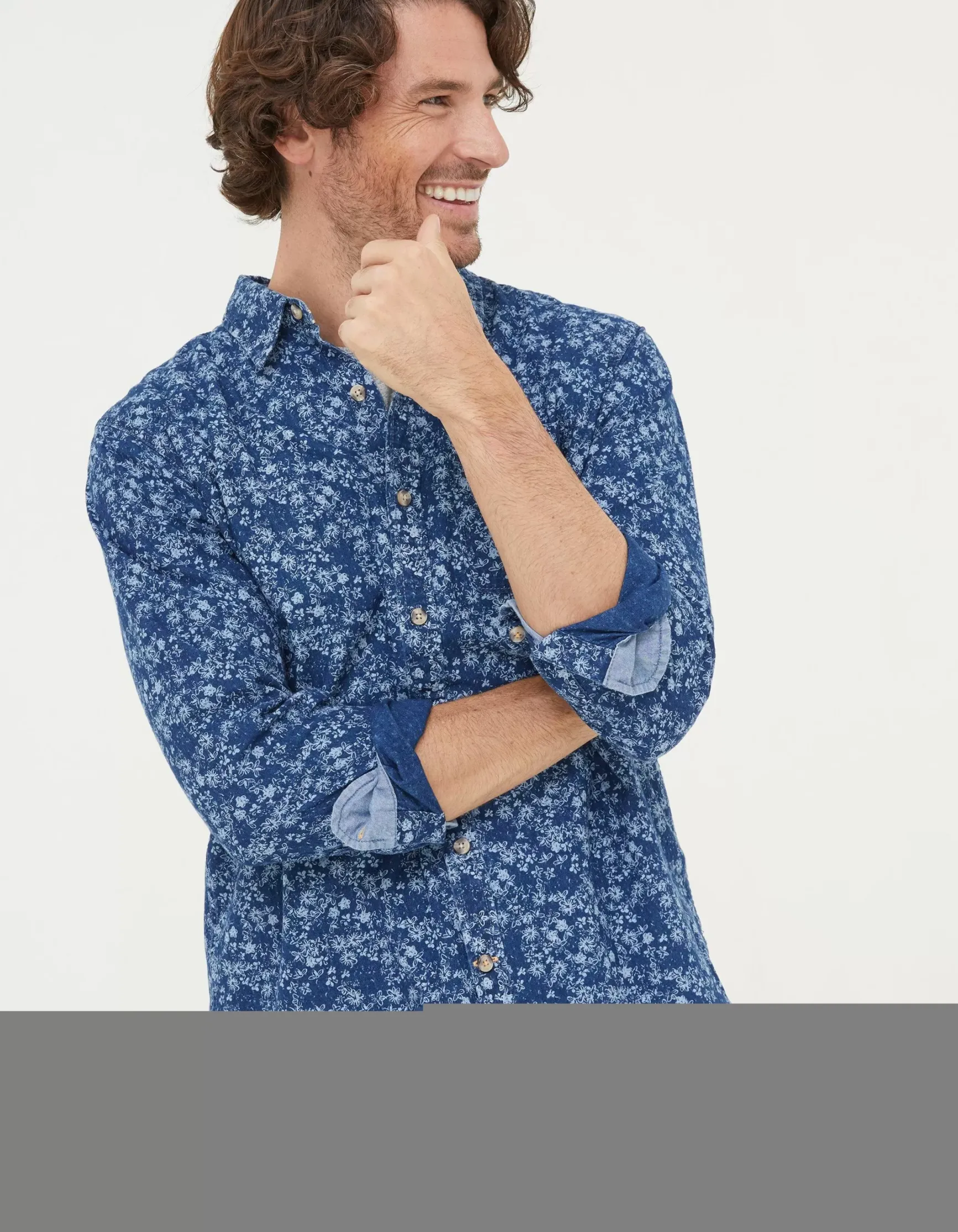FatFace Scribble Daisy Print Shirt|Men Shirts