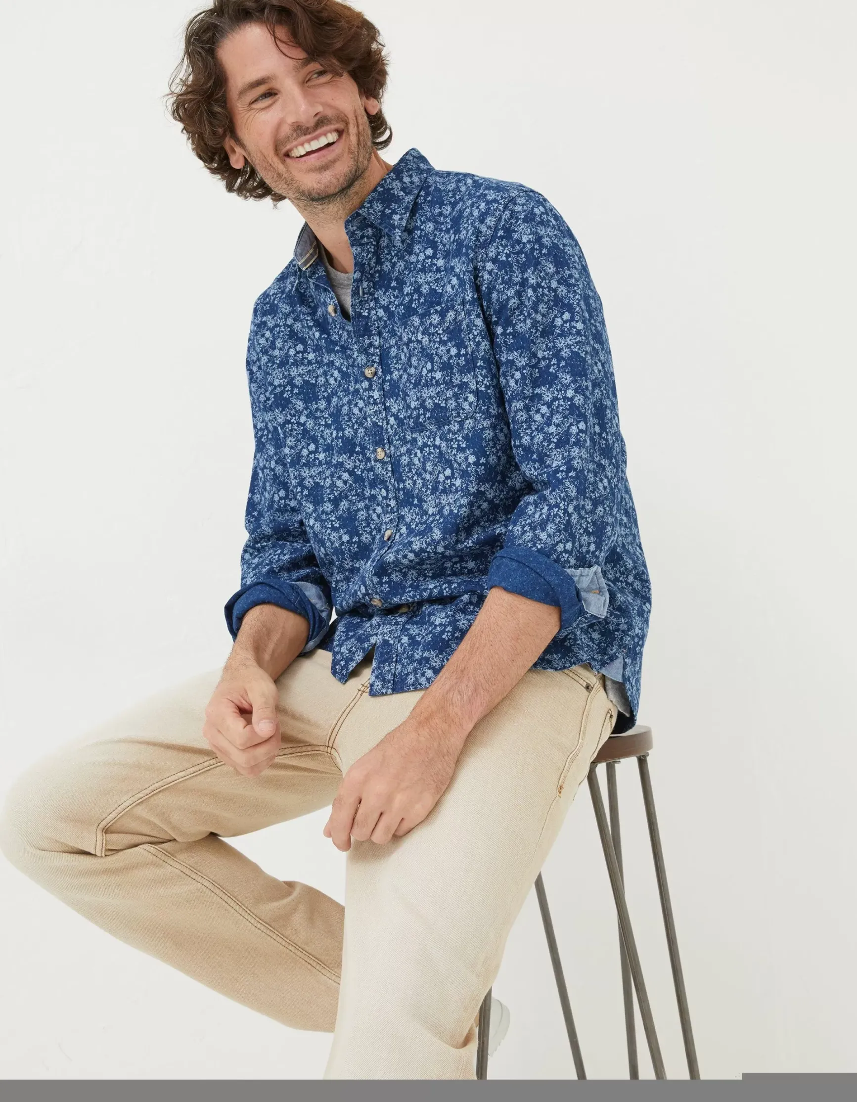 FatFace Scribble Daisy Print Shirt|Men Shirts