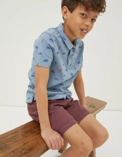 FatFace Sea Creatures Printed Polo Top|Boys View All