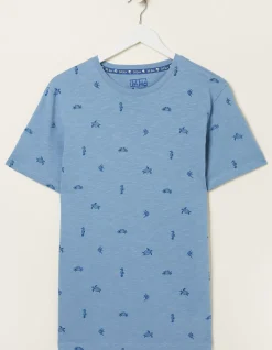 FatFace Sea Print T-Shirt|Men T-Shirts