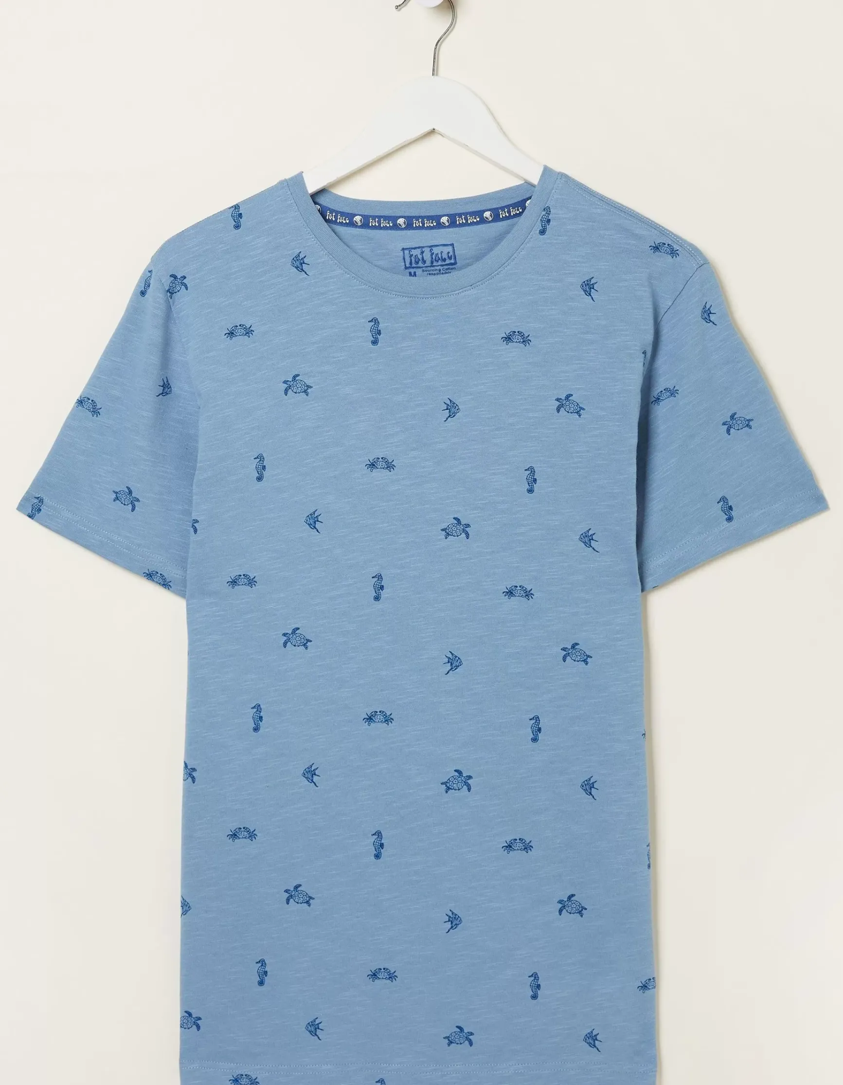 FatFace Sea Print T-Shirt|Men T-Shirts