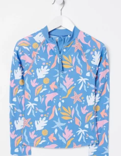 FatFace Sea Scape Rash Vest|Girls View All