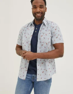FatFace Seafood Print Shirt|Men Shirts
