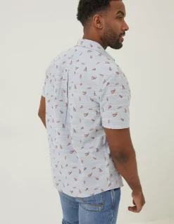 FatFace Seafood Print Shirt|Men Shirts