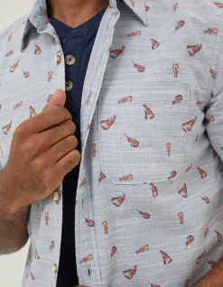 FatFace Seafood Print Shirt|Men Shirts