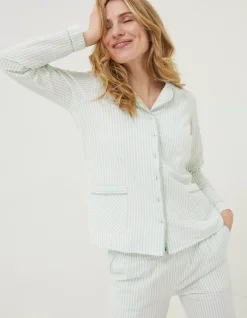 FatFace Seersucker Stripe Pj Shirt|Women Nightwear & Loungewear