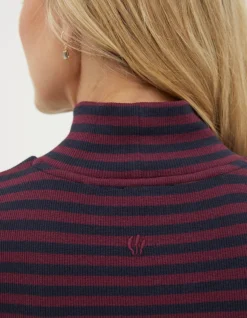 FatFace Selina Stripe Roll Neck Top|Women Tops & T-Shirts