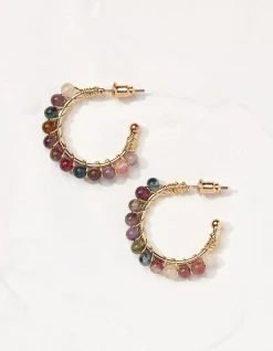 FatFace Semi Precious Hoops|Women View All
