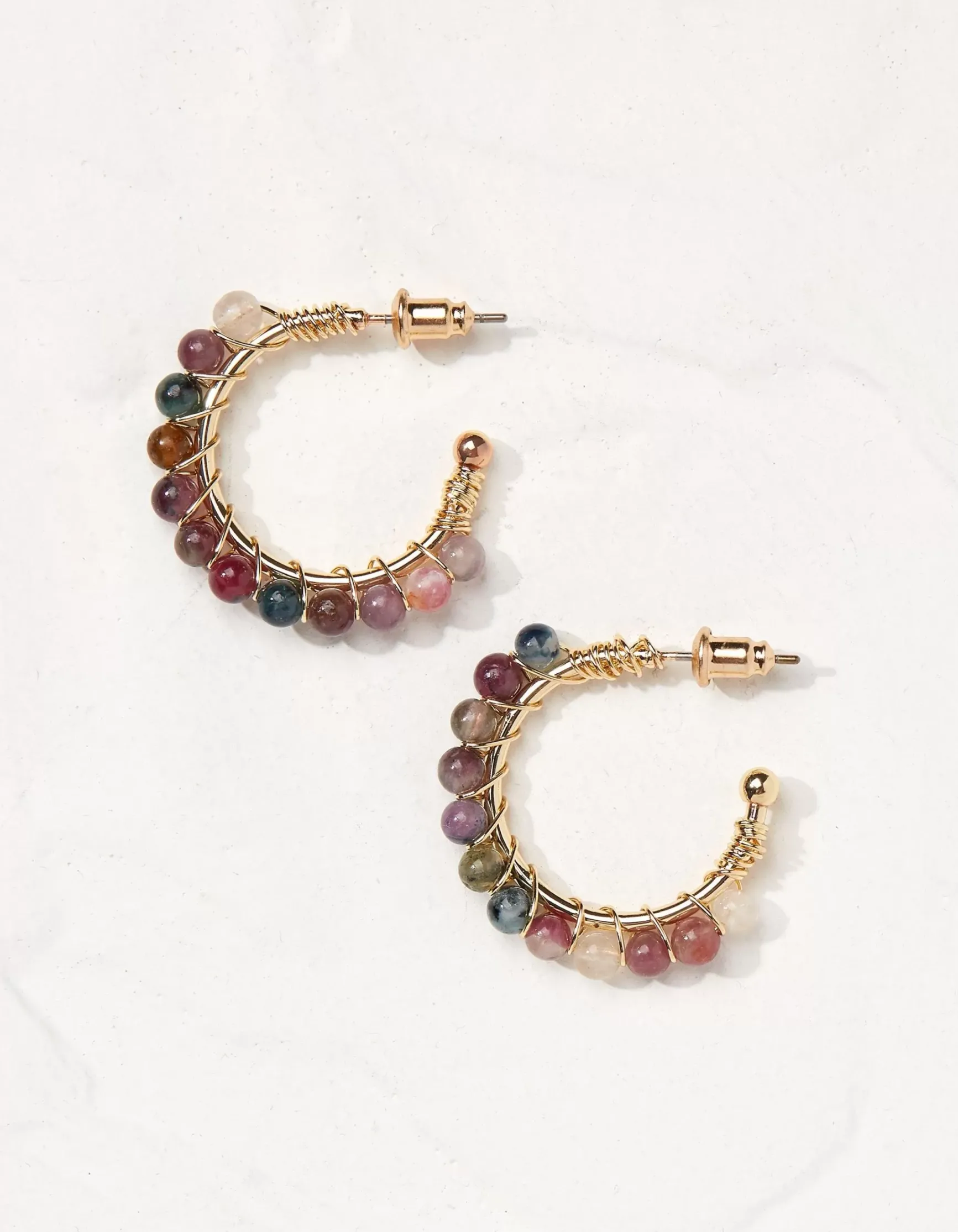 FatFace Semi Precious Hoops|Women View All