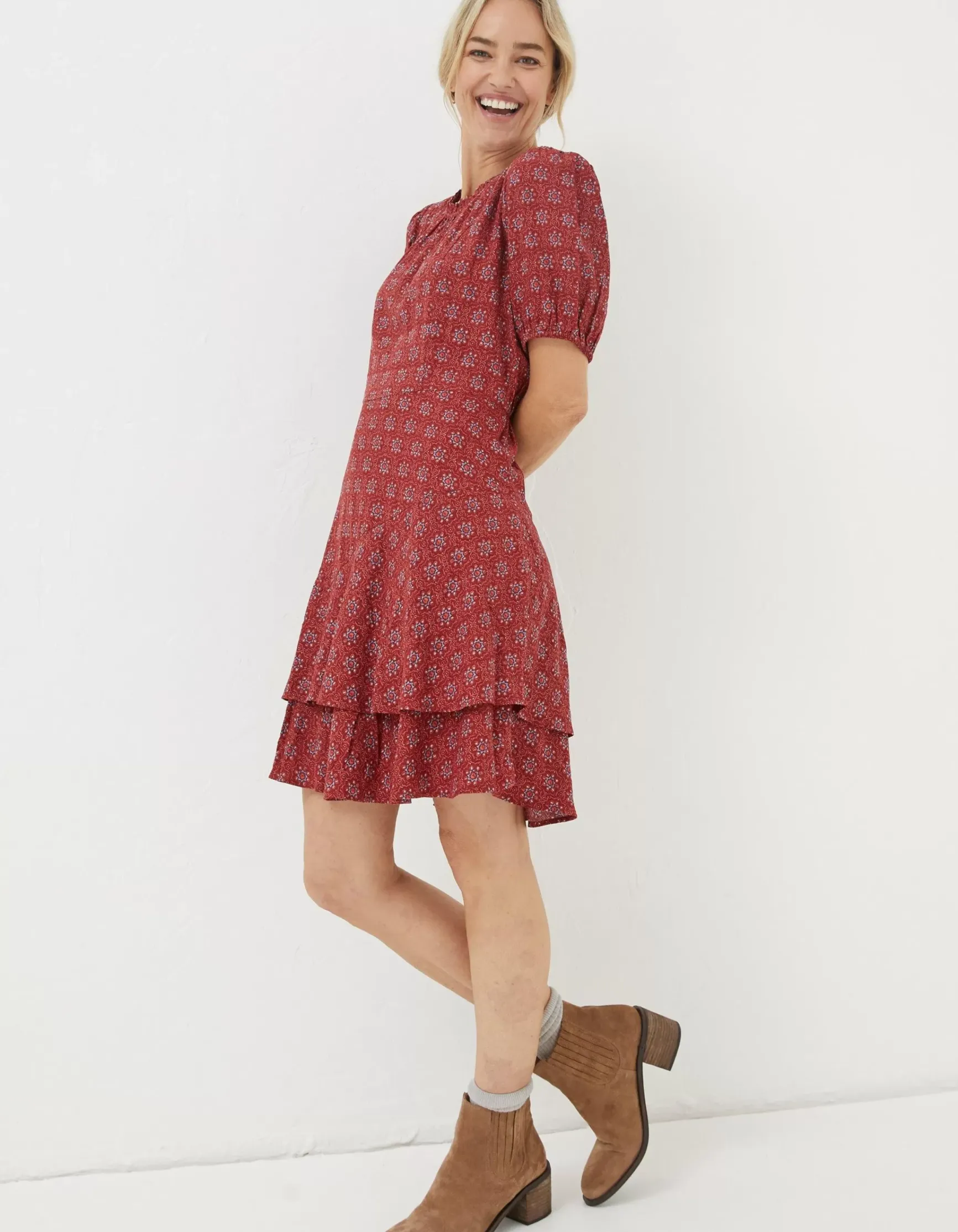 FatFace Shaney Craft Geo Dress|Women Dresses