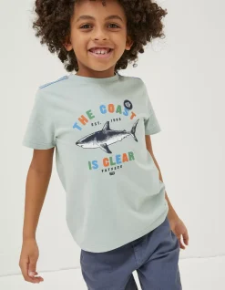 FatFace Shark Coast Jersey T Shirt|Boys View All