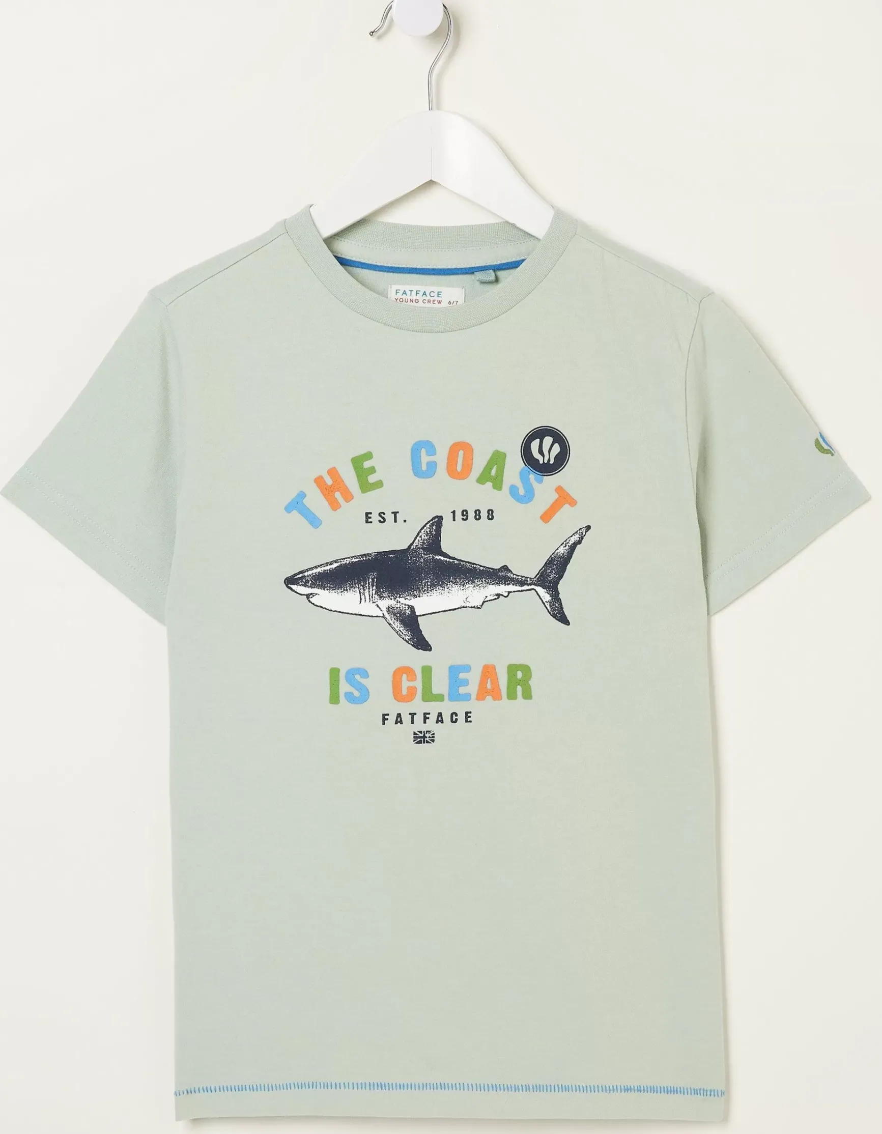 FatFace Shark Coast Jersey T Shirt|Boys View All