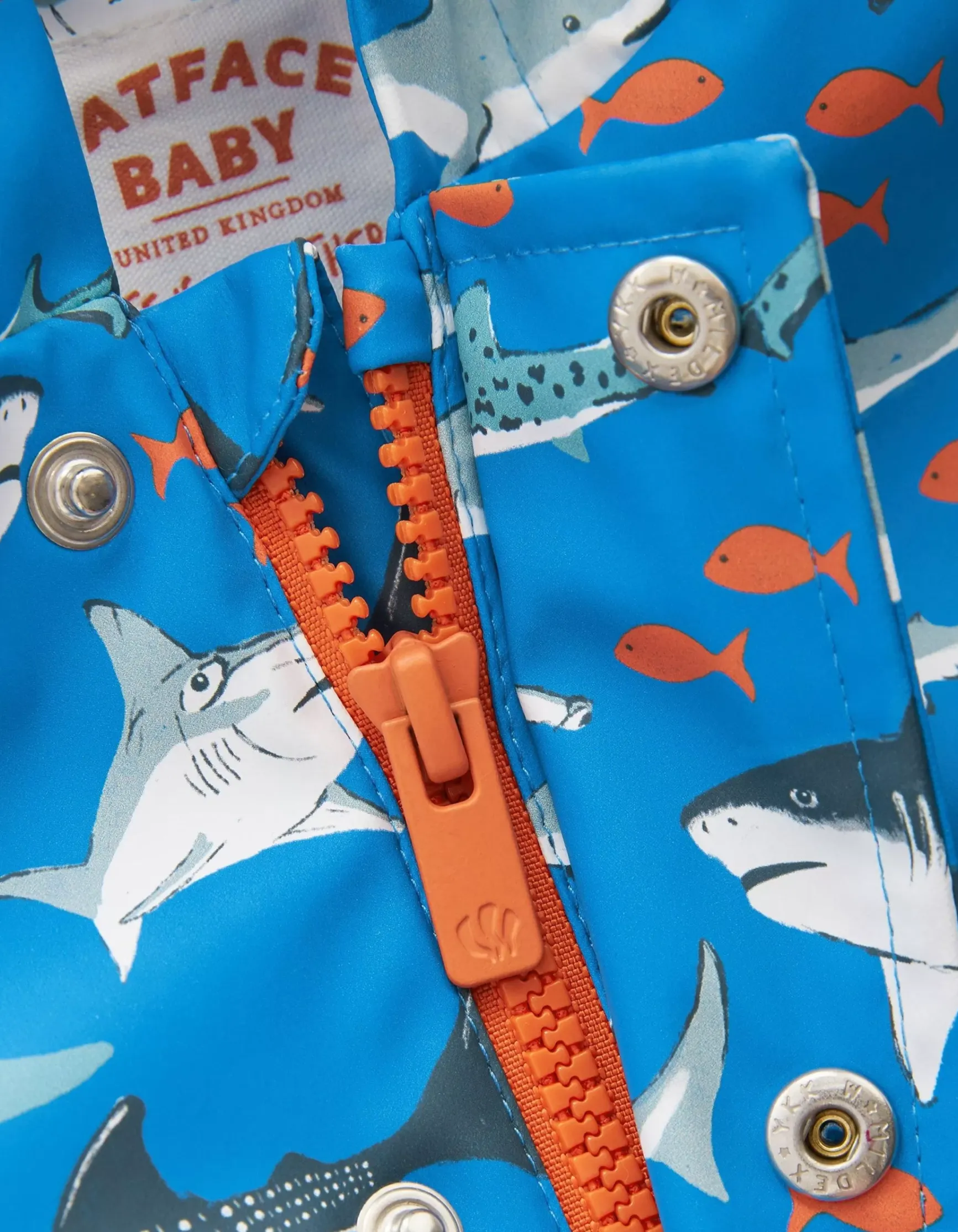 FatFace Shark Print Raincoat|Baby View All