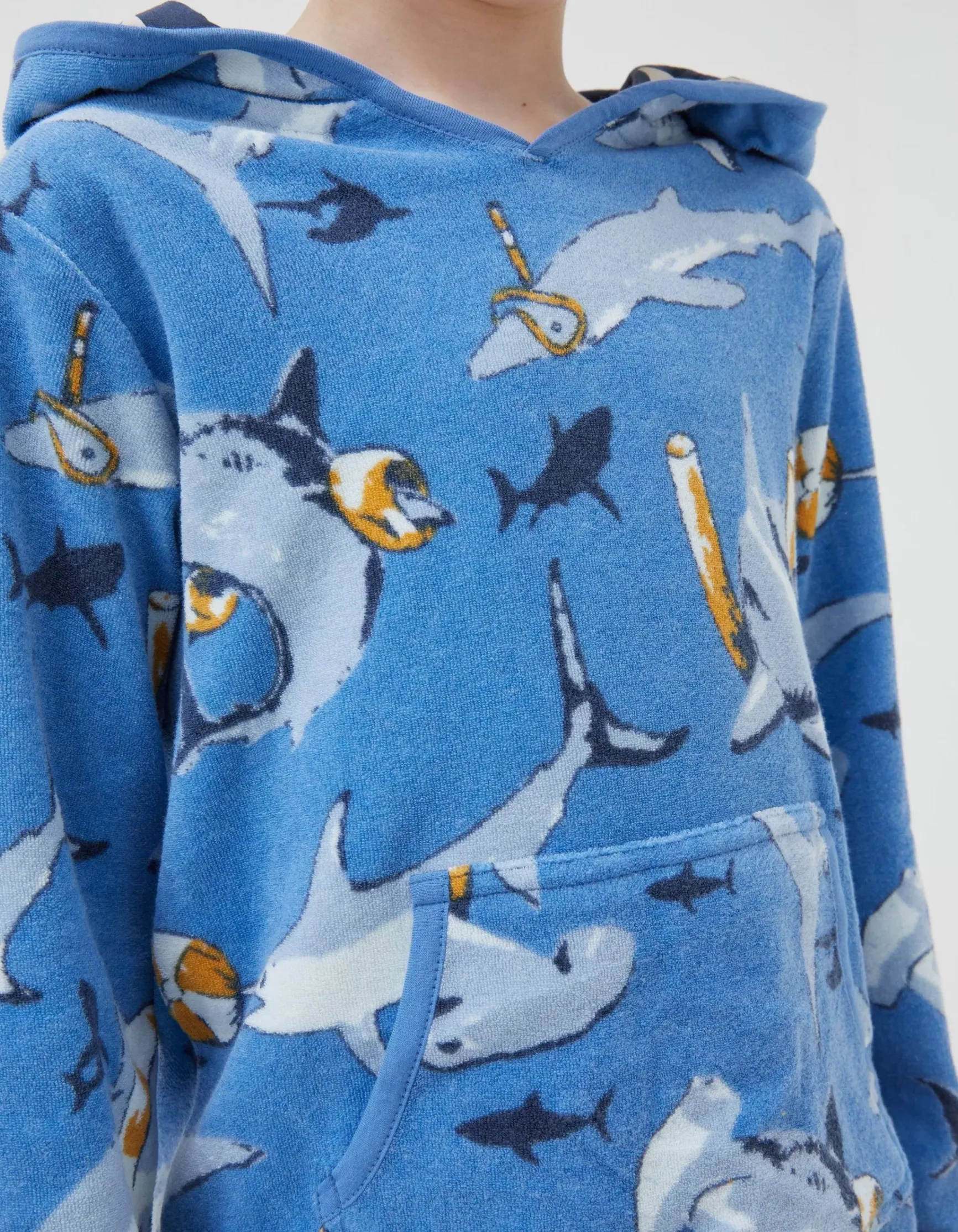 FatFace Shark Towelling Poncho|Boys View All