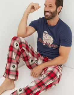 FatFace Shelter Stevie Sheep Jacquard Pyjama Bottoms|Men View All