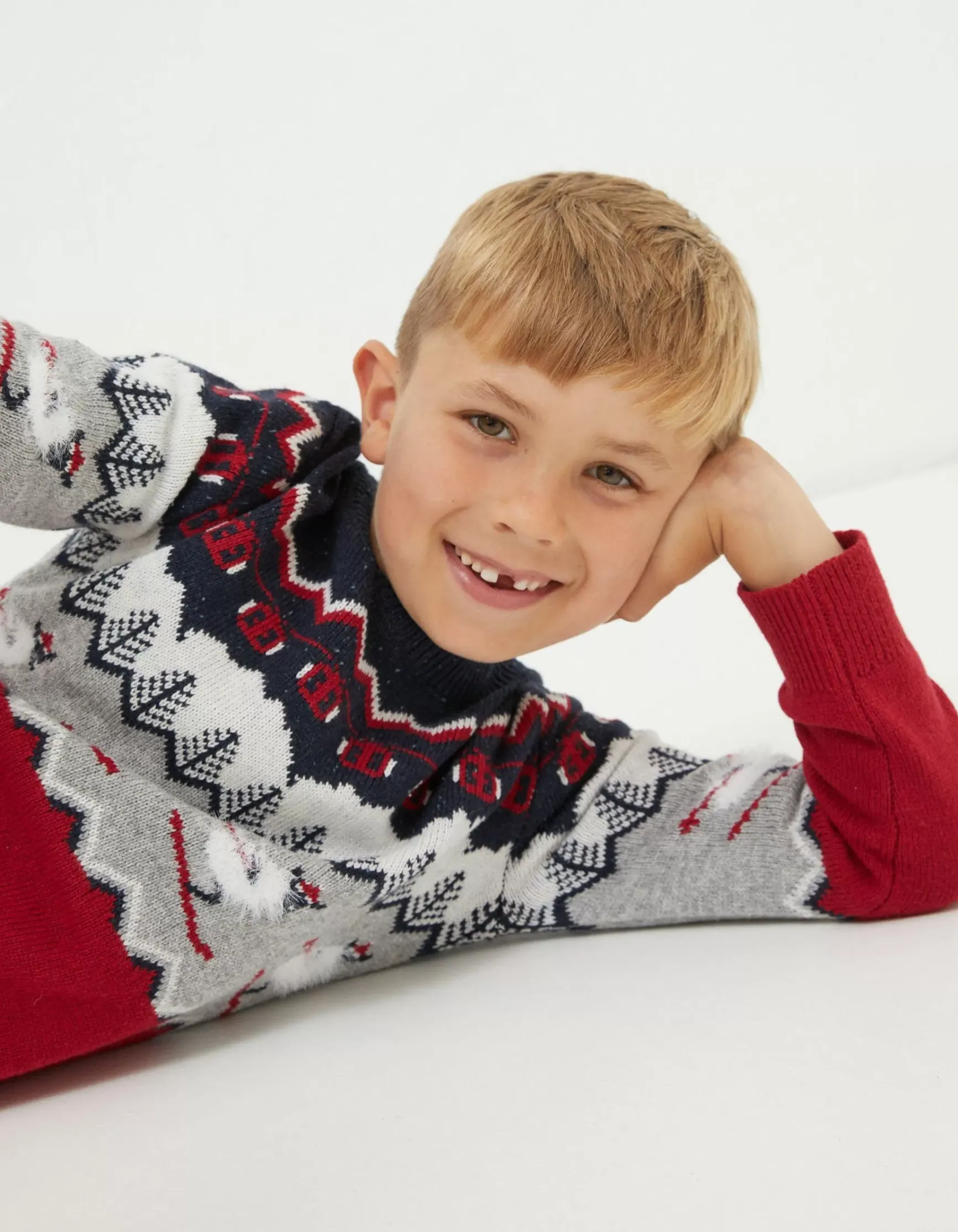 FatFace Shelter Stevie Sheep Ski Jumper|Boys Knitwear