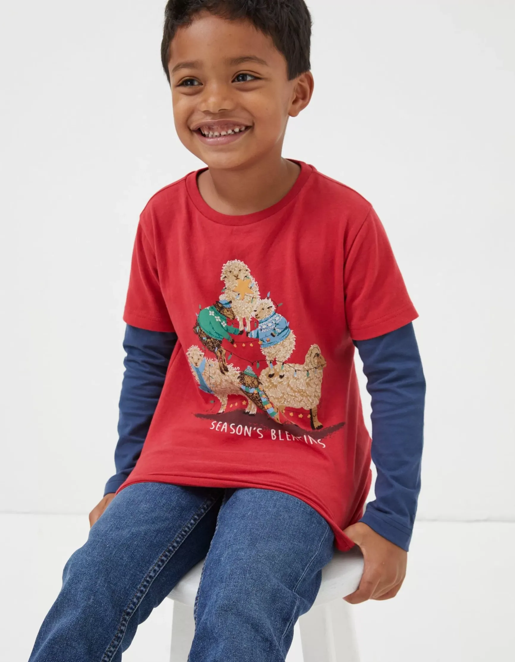 FatFace Shelter Stevie Sheep T-Shirt|Boys View All