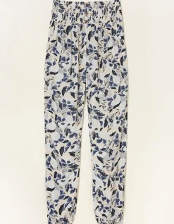 FatFace Shirred Batik Flowers Trousers|Women Trousers & Leggings