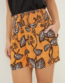 FatFace Shirred Vine Floral Shorts|Women Shorts