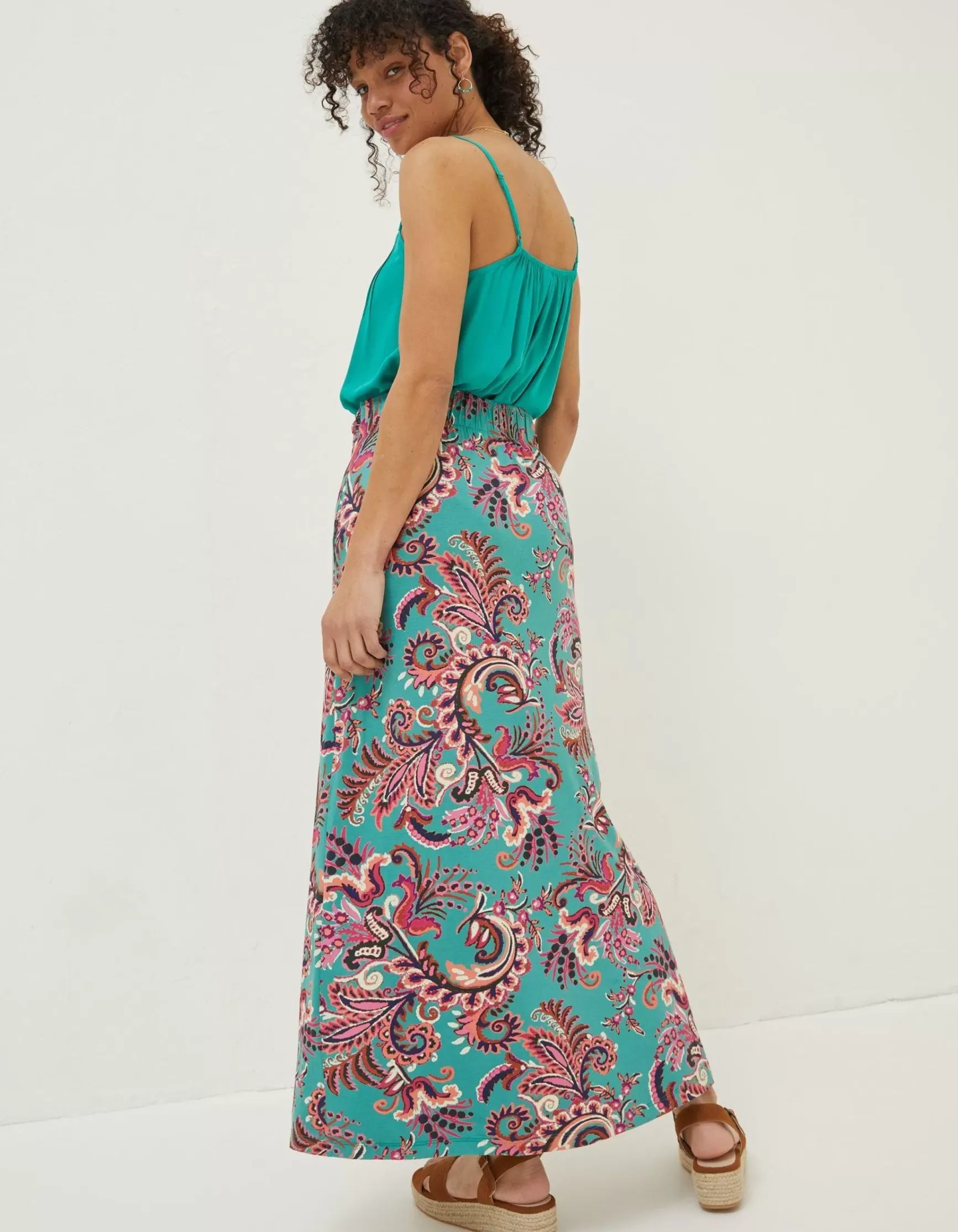FatFace Shona Festival Jersey Maxi Skirt|Women Skirts