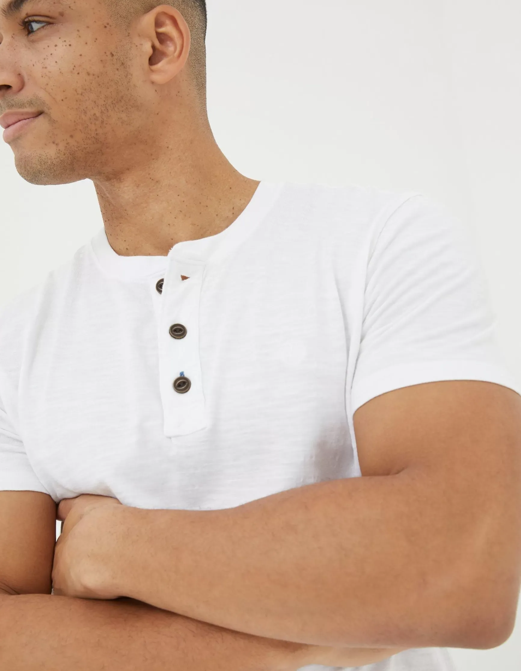 FatFace Short Sleeve Slub Henley T-Shirt|Men View All
