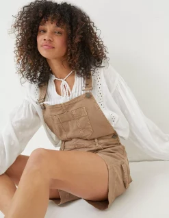 FatFace Shortie Canvas Dungarees|Women Jumpsuits & Playsuits
