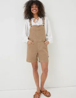 FatFace Shortie Canvas Dungarees|Women Jumpsuits & Playsuits
