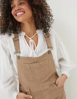 FatFace Shortie Canvas Dungarees|Women Jumpsuits & Playsuits